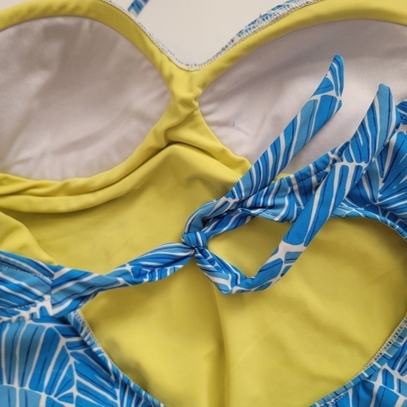 Vineyard Vines blue tropical print padded swimsuit S/P - Picture 8 of 8